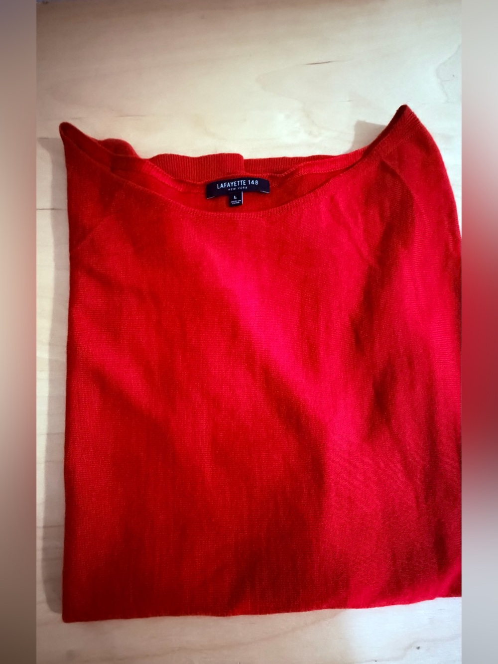 Lafayette 148 New York Red Knit top